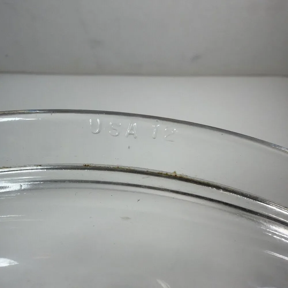 Vintage Round Clear Glass Replacement Lid Cover 9.5